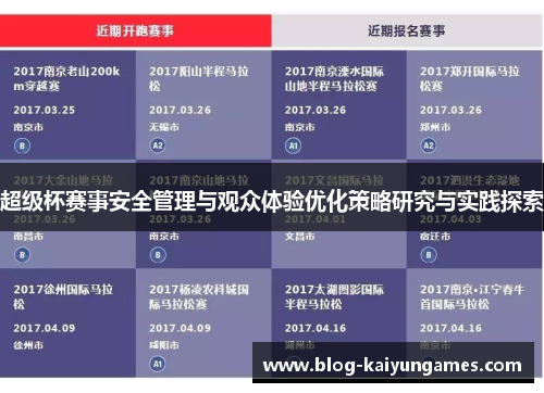 超级杯赛事安全管理与观众体验优化策略研究与实践探索 超级杯赛事安全管理与观众体验优化策略研究与实践探索